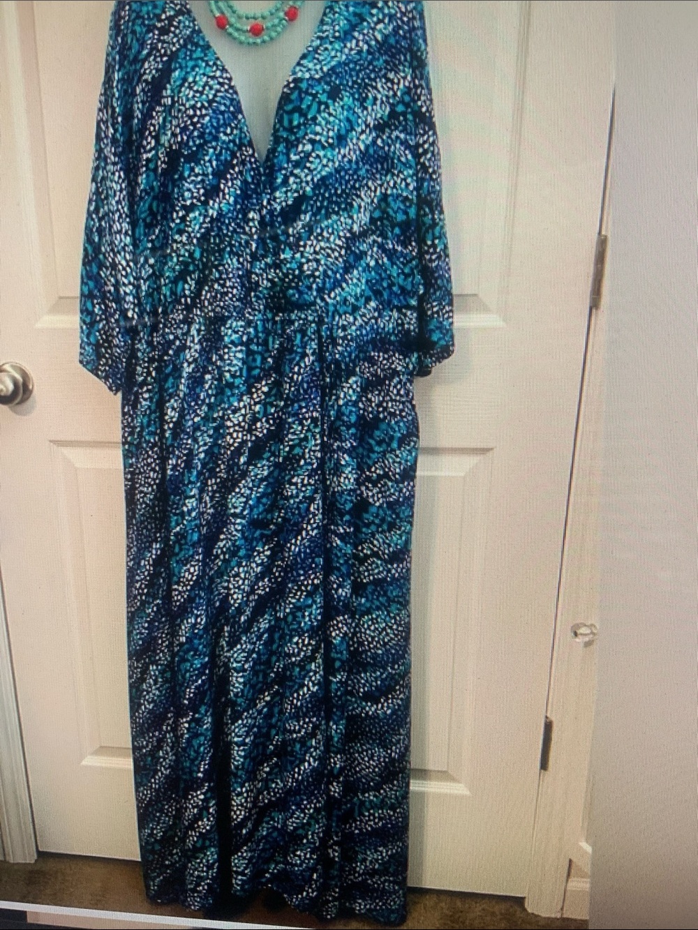SWIMSUITS FOR ALL FAUX-WRAP SWIM COVER UP 26/28 WOMEN PLUS SIZE